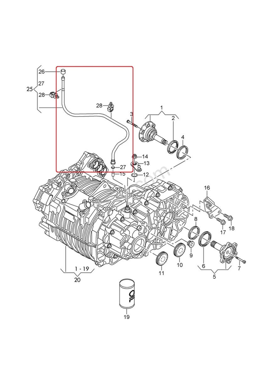 Трубка для видалення повітря Volkswagen E-GOLF 0CZ301472A