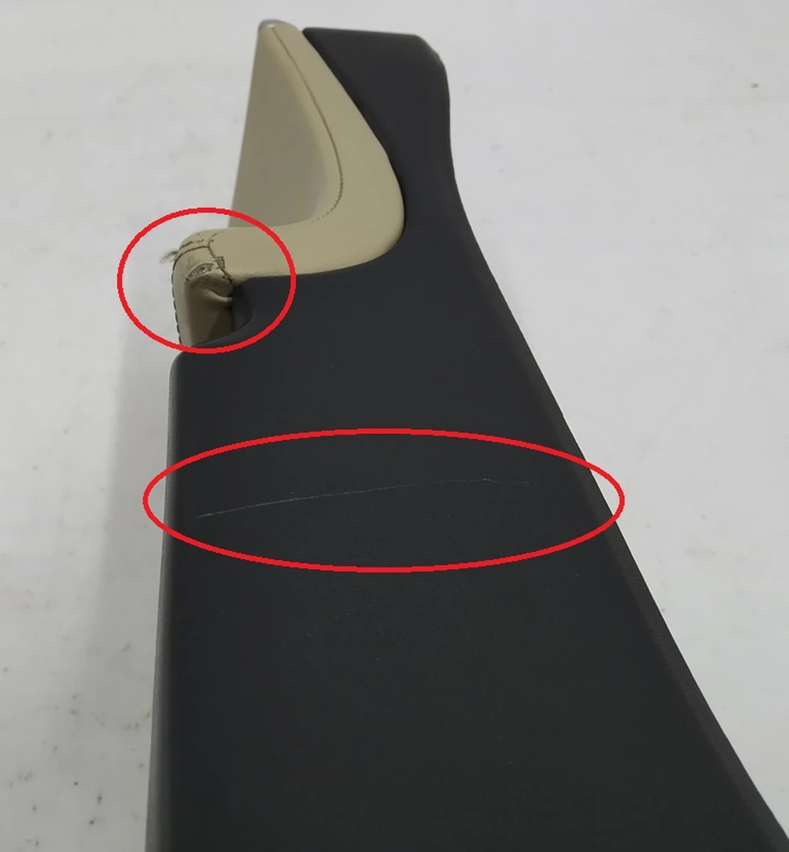 14 Облицювання стійки B нижня ліва PVC TAN з пошкодженням Tesla model S 1024631-10-C