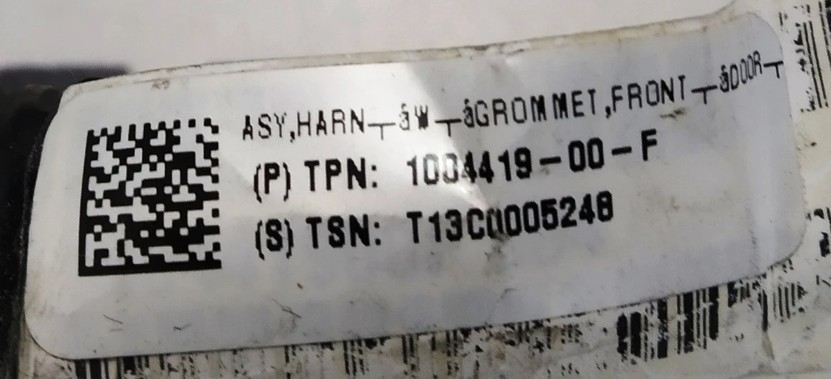 1 Электропроводка двери передней левой Tesla model S 1004419-00-G