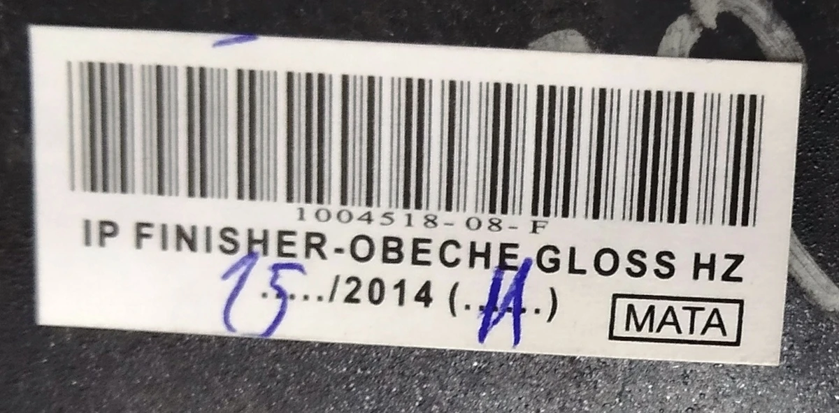 23 Passenger central panel decorative trim OBECHE GLOSS HZ MATA Tesla model S, model S REST 1004518-08-G