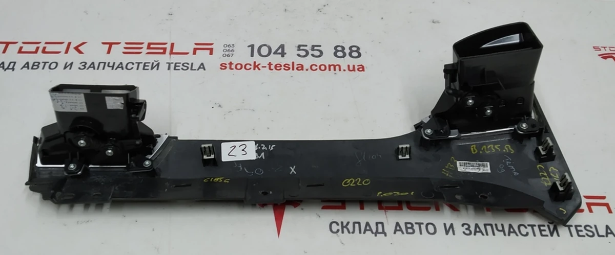 23 Passenger central panel decorative trim OBECHE GLOSS HZ MATA assembly Tesla model S, model S REST 1004518-08-G