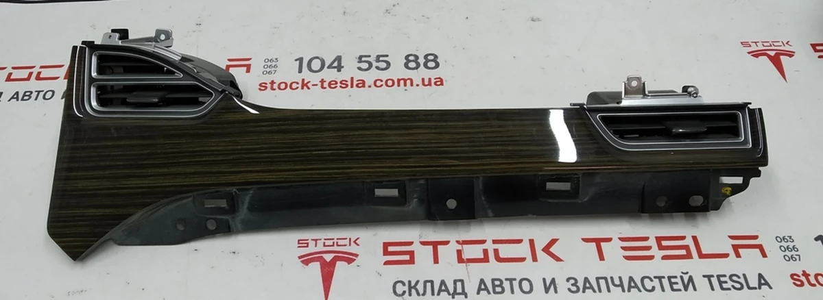 23 Passenger central panel decorative trim OBECHE GLOSS HZ MATA assembly Tesla model S, model S REST 1004518-08-G