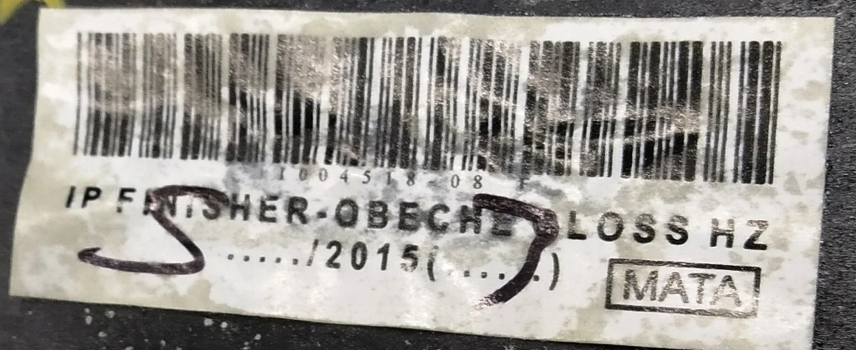 23 Passenger central panel decorative trim OBECHE GLOSS HZ MATA assembly Tesla model S, model S REST 1004518-08-G