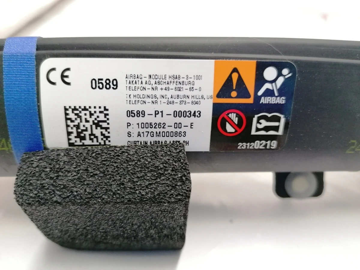 2 Подушка безопасности боковая правая (шторка) Tesla model S REST 1005262-00-D 