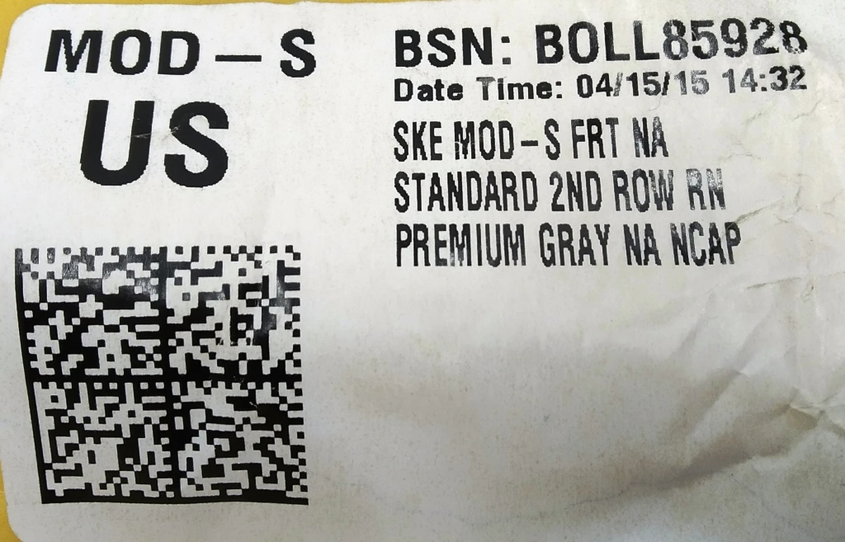 4 Подушка сиденья 2-го ряда левая (GRAY) Tesla model S, model S REST 1005970-01-A