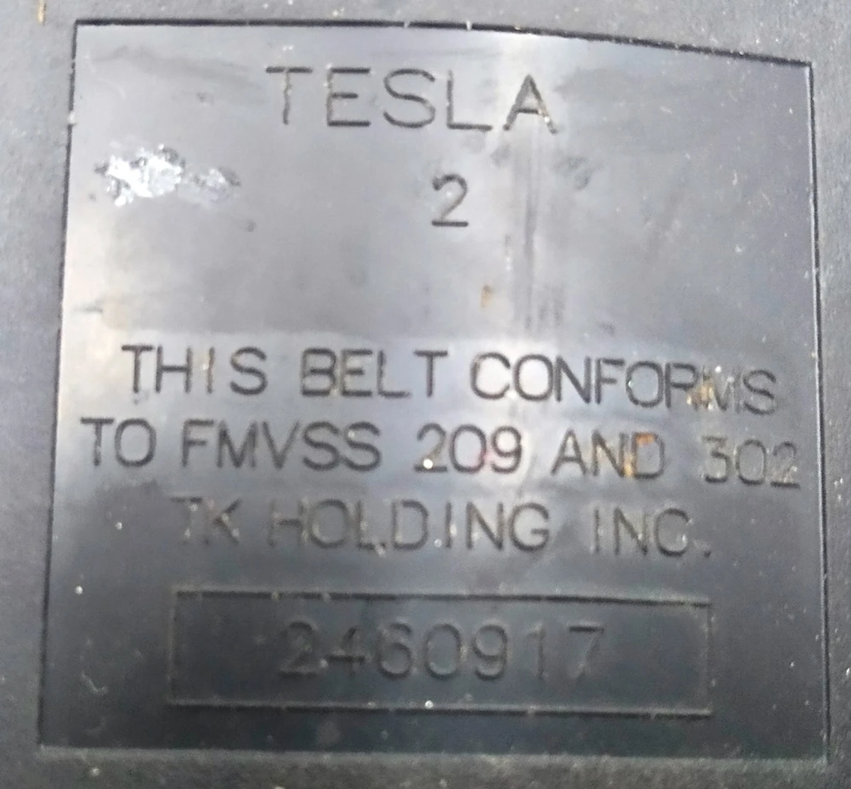 8 Замок ремня безопасности пассажирского сиденья BLK Tesla model S, model S REST, model X 1005991-05-I