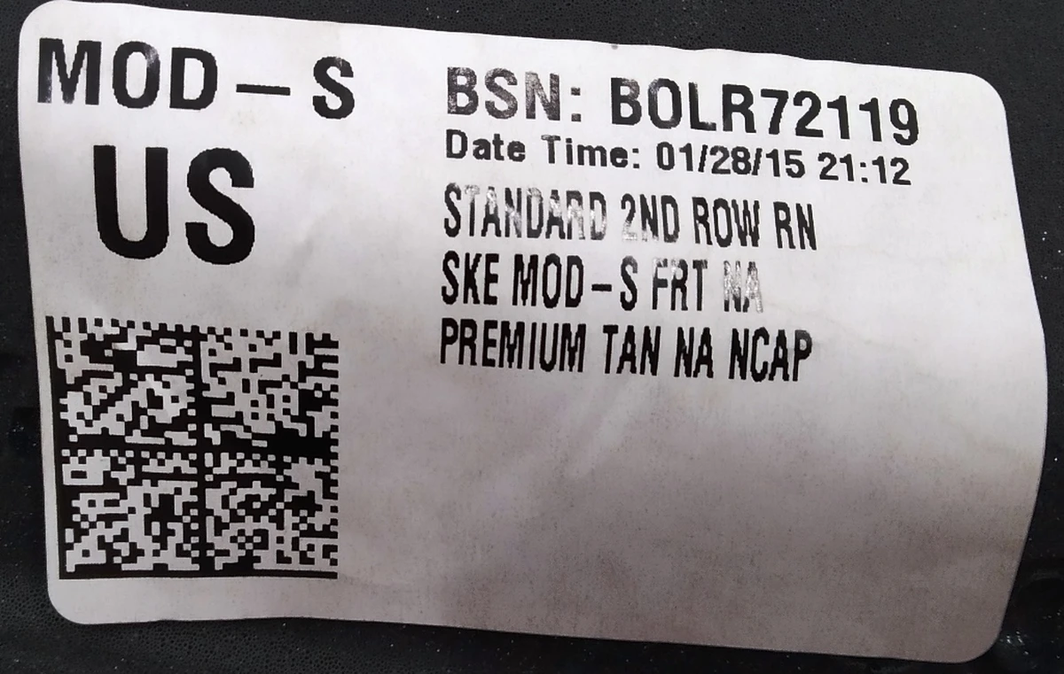 5 Seat cushion 2nd row right PREM TAN Tesla model S, model S REST 1006426-03-A