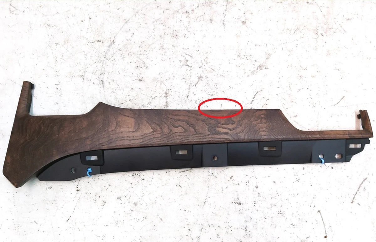 18 Декоративная накладка центральной панели пассажирская FIGURED ASH MATA с повреждением Tesla model S REST, model X 1004518-99-I