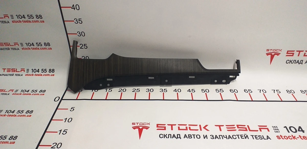 23 NSTRUMENT PANEL FINISHER ASSEMBLY - COMPLETE SET OBECHE OPEN PORE VERTICAL (with damage) Tesla model S, model S REST 1004518-05-F