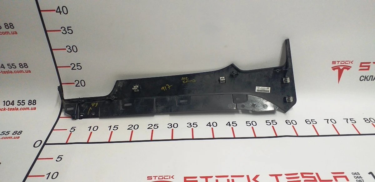 23 NSTRUMENT PANEL FINISHER ASSEMBLY - COMPLETE SET OBECHE OPEN PORE VERTICAL (with damage) Tesla model S, model S REST 1004518-05-F