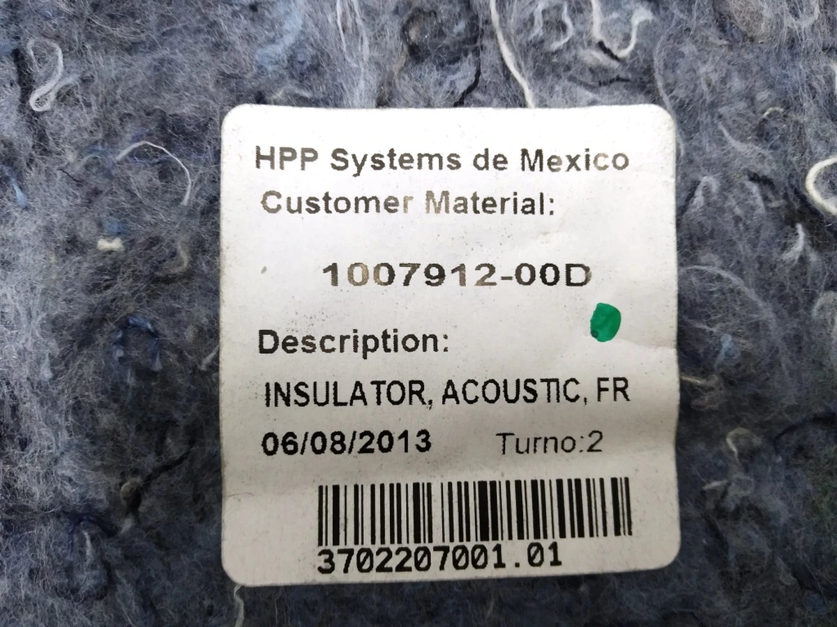 6 Noise insulation door card front left right Tesla model S, model S REST 1007912-00-D