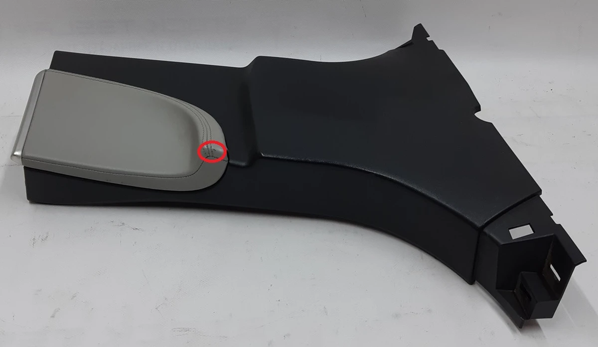 14 Облицювання стійки B нижня права PVC GREY з пошкодженням Tesla model S 1024631-09-C