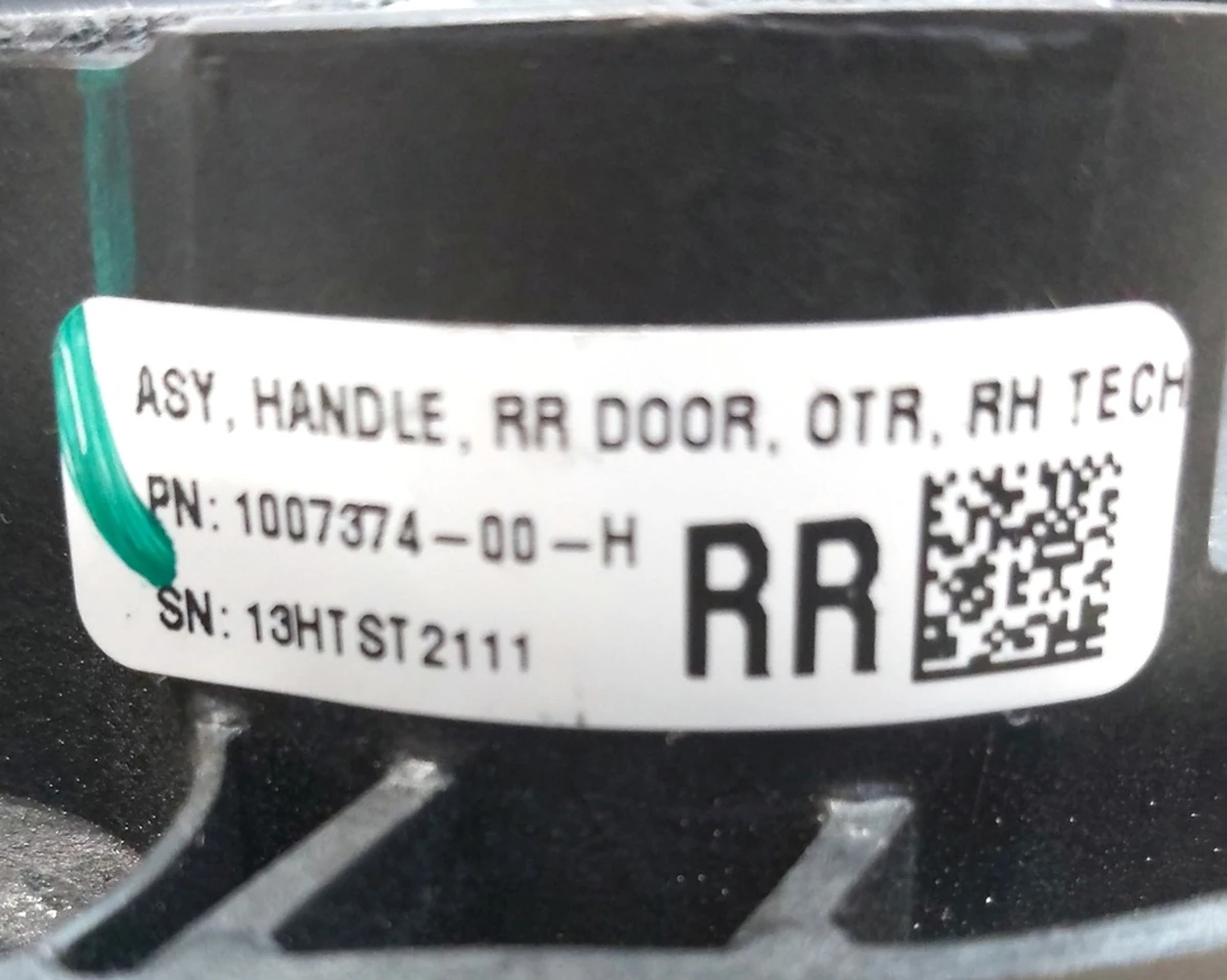 5 Handle mechanism housing for right rear exterior handle GEN 1 Tesla model S 1007374-00-H