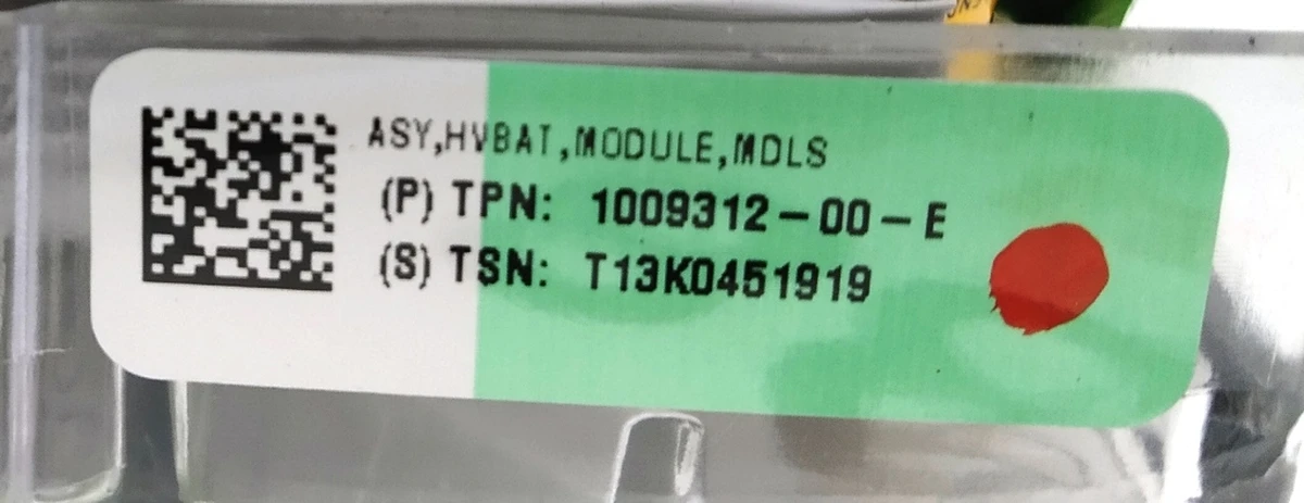 Модуль основной батареи S3 (без платы BMB, следы оксиления) Tesla model S 1014114-00-E