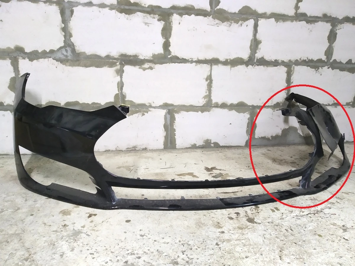 1 Front bumper without parking sensors PBSB (damaged) Tesla model S 1068758-00-A