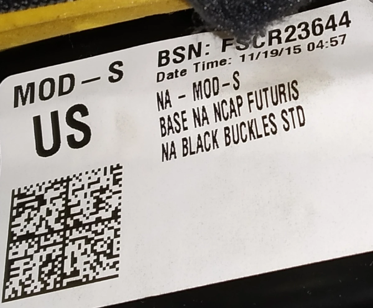 4 Сиденье пасс в сборе (без под безопас и датчика присут) BASE BLACK (GEN 1, широк подг, без кармана)(с повреж) Tesla model S, model S REST 1013089-01-C