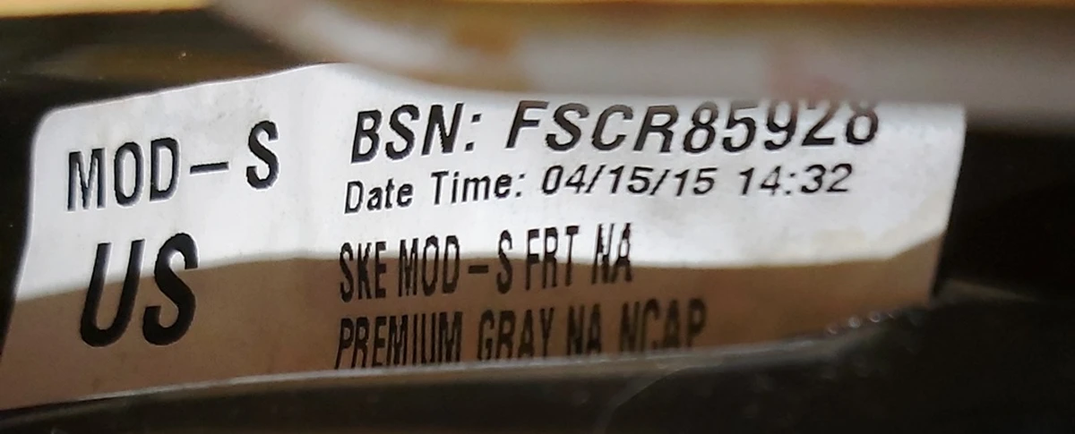 4 Сидіння пасажирське в зборі (без під.безоп та датч.присутні) PREM GRAY (GEN 1, шир підгол, з кишенею) Tesla model S, model S REST 1013123-04-B