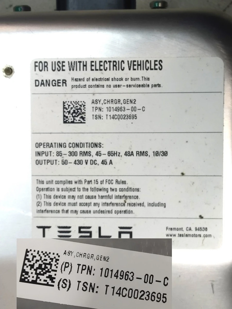 1 Чарджер блок для батареи 2-е поколение GEN2 Tesla model S 1014963-00-L
