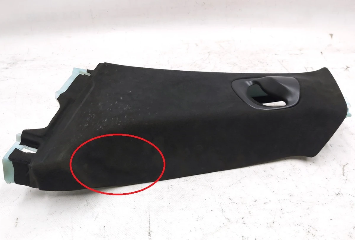 15 Облицювання стійки B верхня ліва чорний Alcantara з пошкодженням Tesla model S, model S REST 1021612-02-A