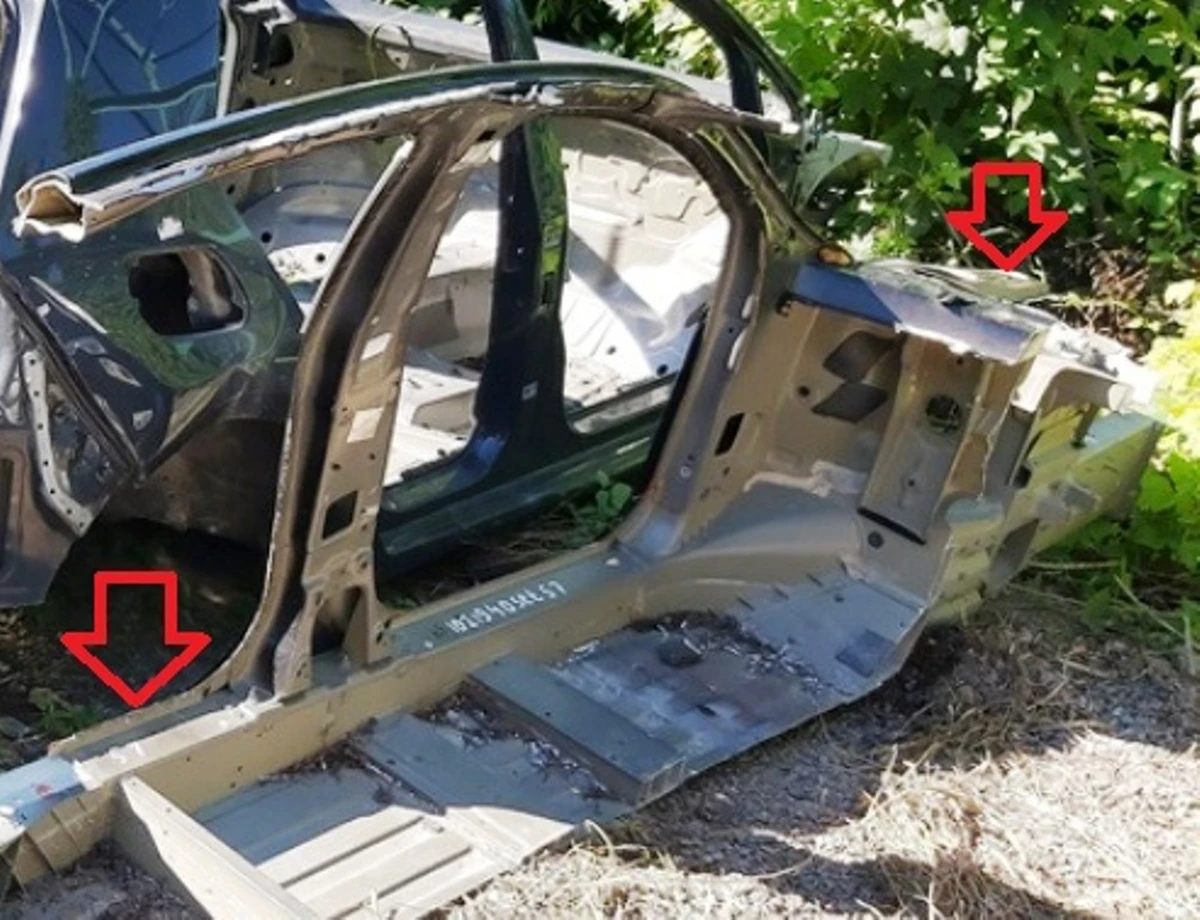 8 Body side part left partially assembled Tesla model S REST, model S 1021940-S0-B