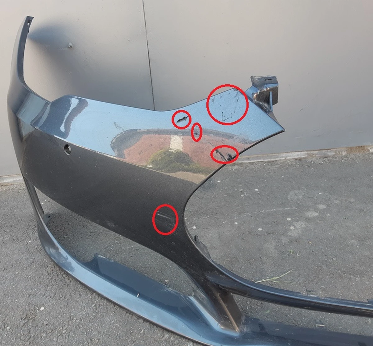 1 Бампер передний под 6 парктроников с креплениями (с повреждением) PMNG Tesla model S 1068760-00-A