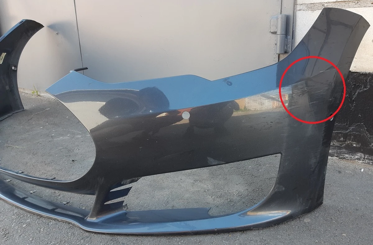 1 Бампер передний под 6 парктроников с креплениями (с повреждением) PMNG Tesla model S 1068760-00-A