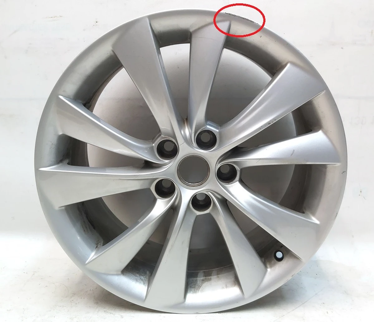 2 Wheel disk, 19X8.0 ET40 - SILVER CYCLONE Tesla Model S, Model S REST 1054045-00-D