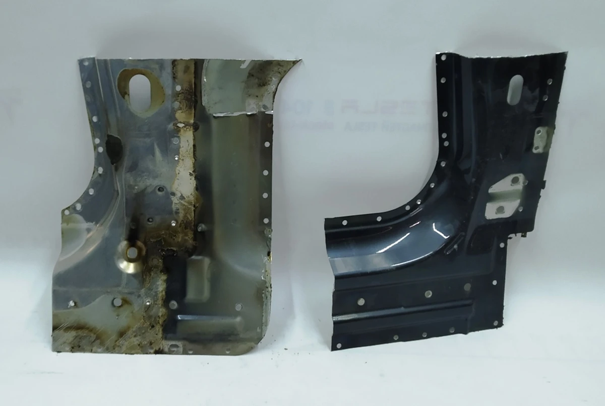 7 Чверть передні праві нижня частина стійки А (передній) в зборі (зовнішня   середня частини) Tesla model S, model S REST 1024198-S0-B