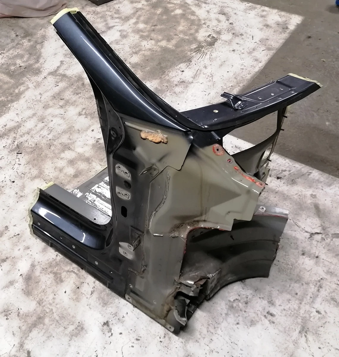 7 Чверть передня права стійка А (передня) з частиною порога у зборі Tesla model S REST 1024198-S0-B