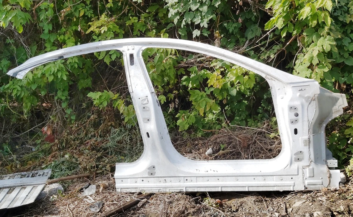 8 Body side part right A and B with roof fragment PPSW Tesla model S, model S REST 1024205-S0-B