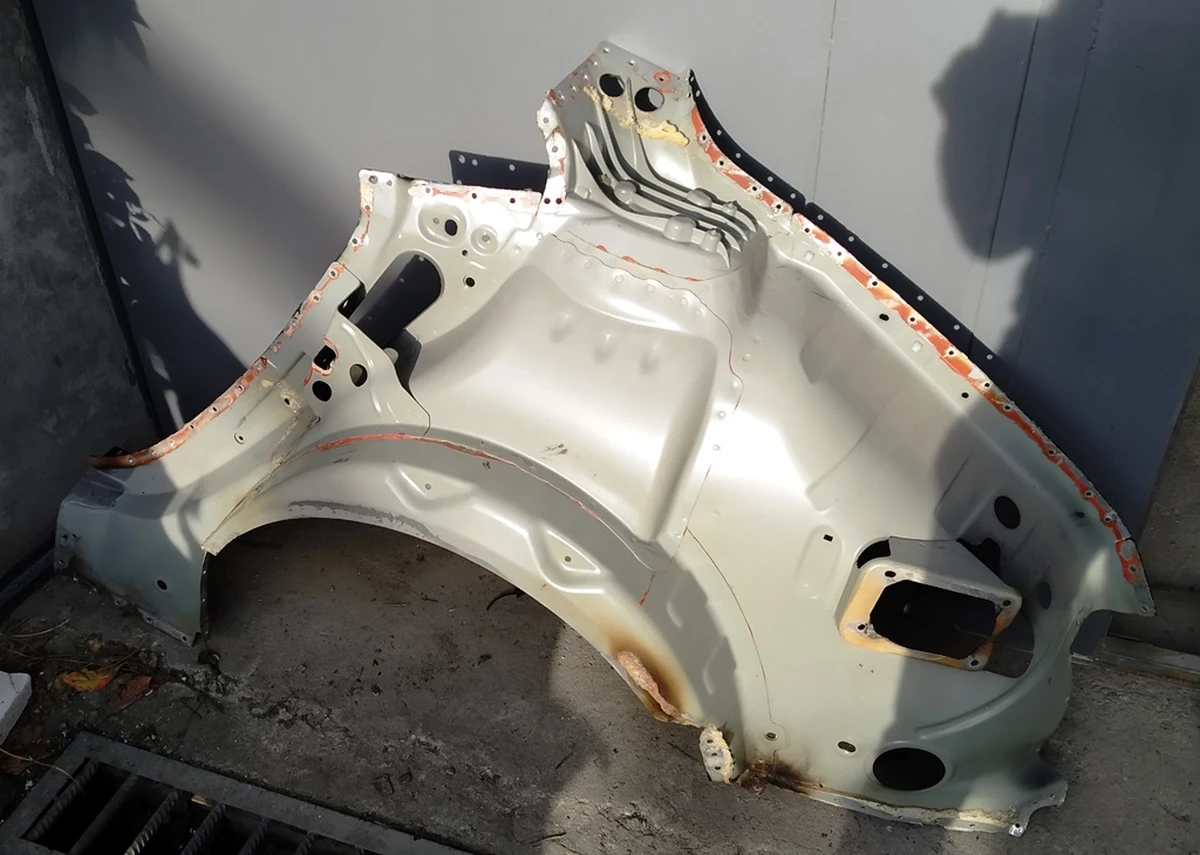 21 Четверть задняя левая стакан в сборе с кузовными панелями колесной арки AWD Tesla model S, model S REST 1024368-S0-A