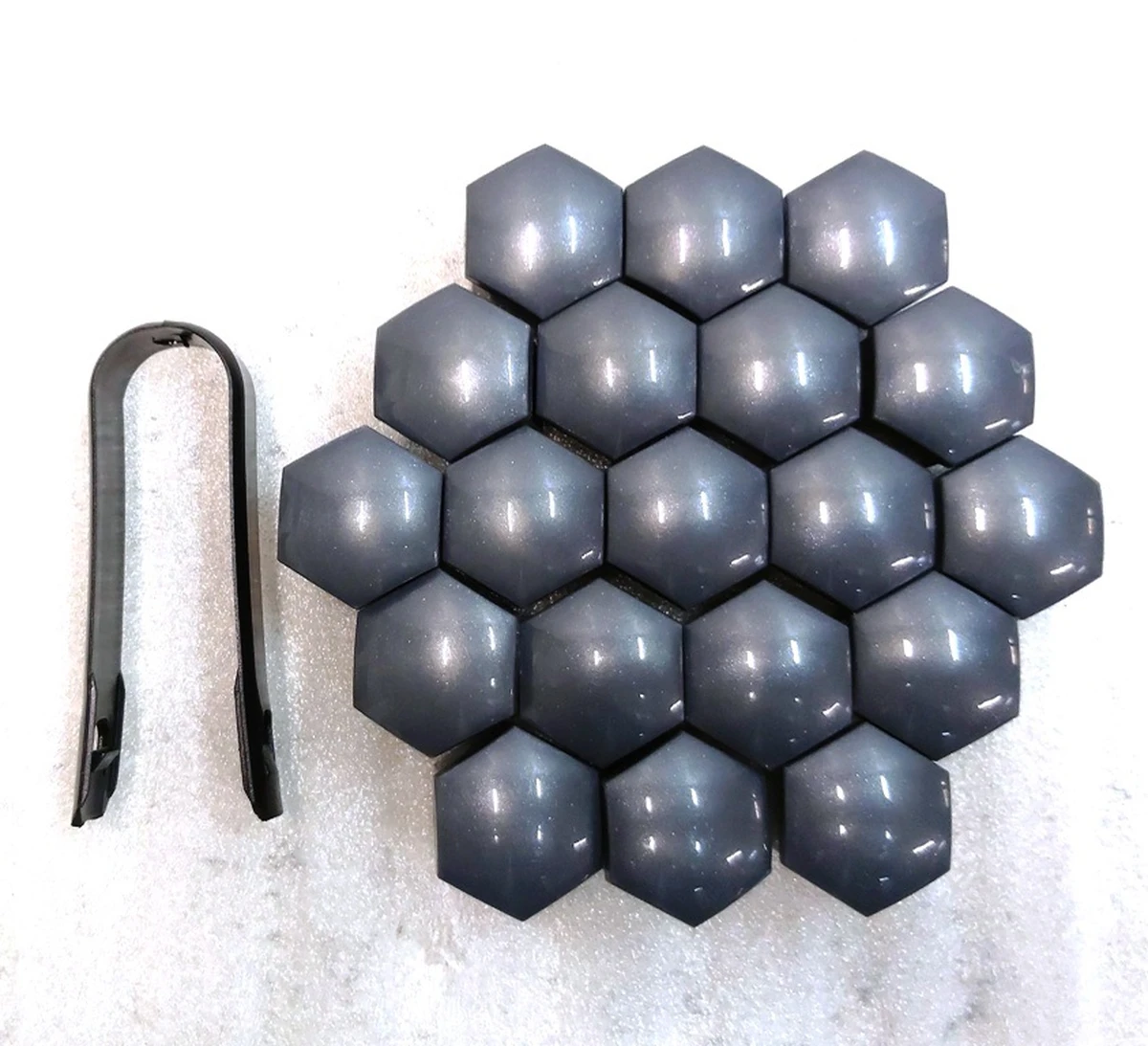 9 LUG NUT COVER d19 GRAY set 20 pieces Tesla all models 1027010