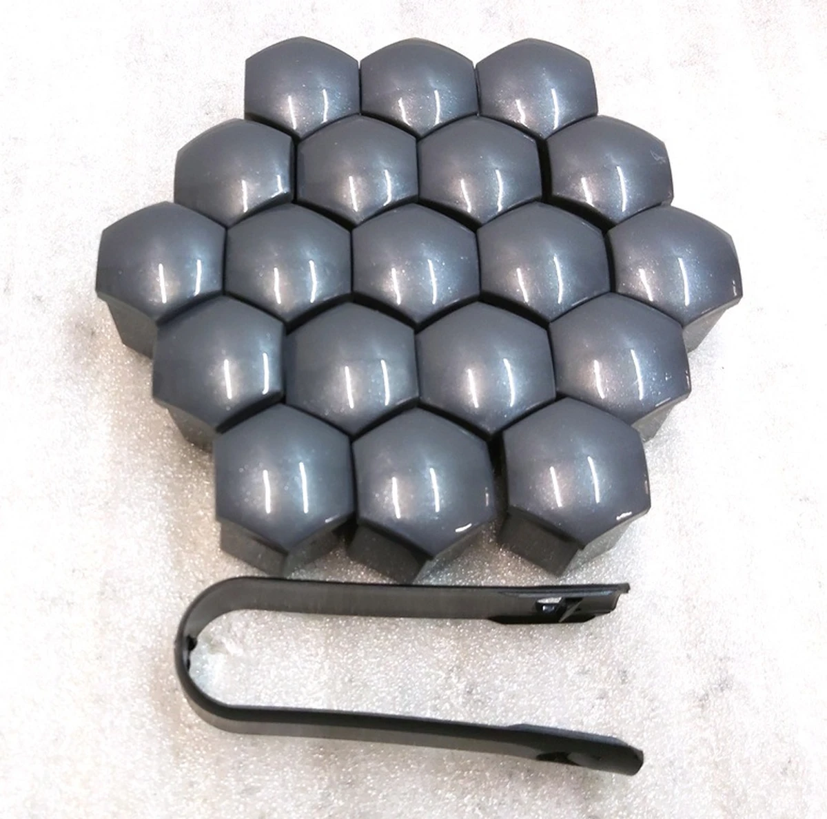 9 LUG NUT COVER d19 GRAY set 20 pieces Tesla all models 1027010