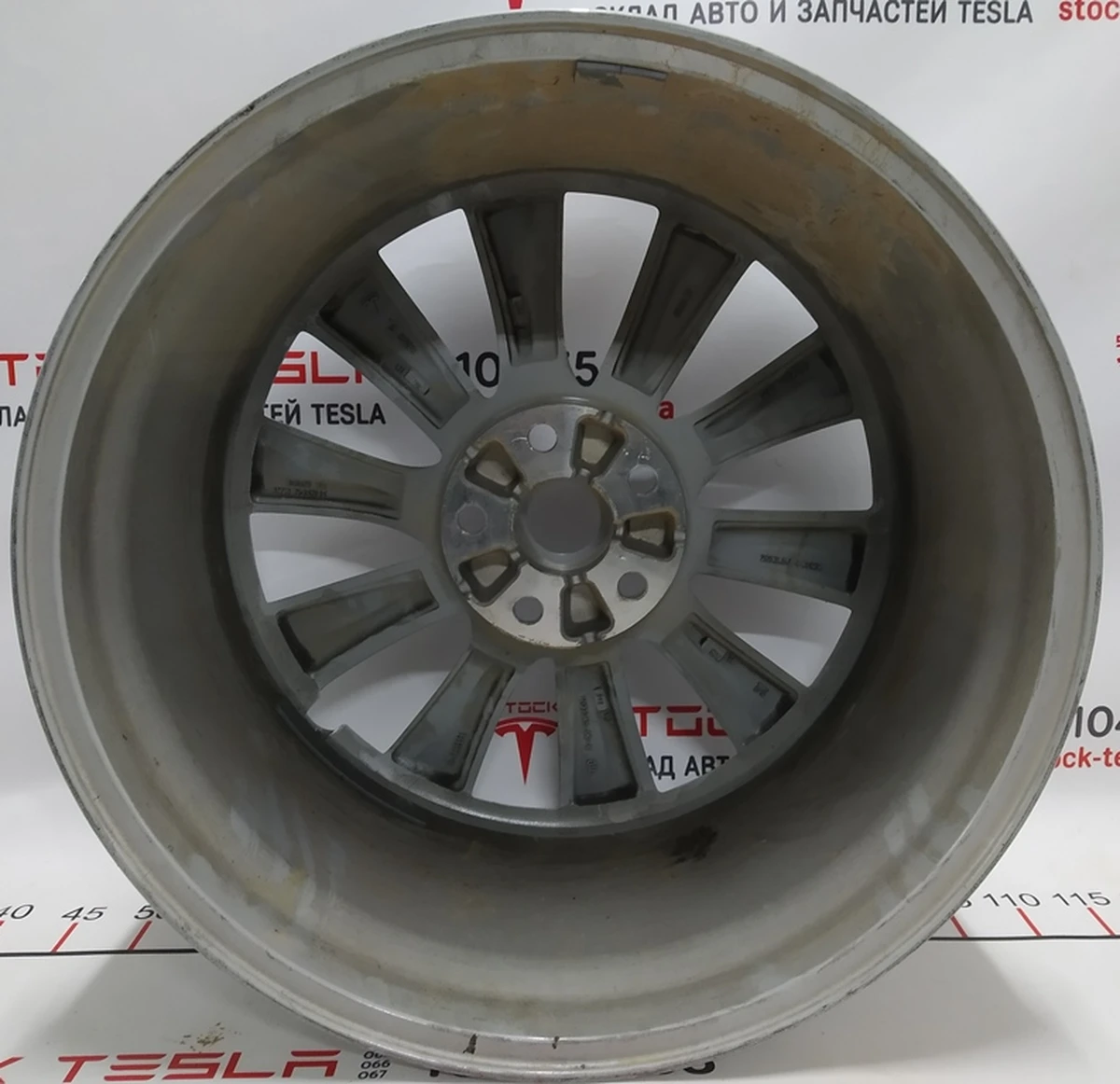 2 Rear rim 20X9.5 ET40 - GRAY SLIPSTREAM damaged Tesla model X 1065204-02-B