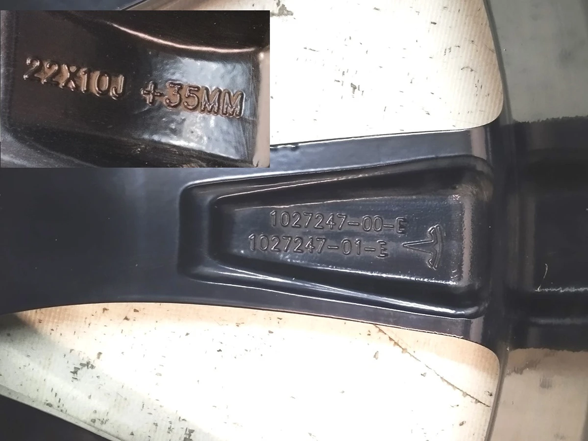 Диск колесный задний 22x10J ET35-TURBINE BLACK Б/У Tesla Model X 1089366-00-C