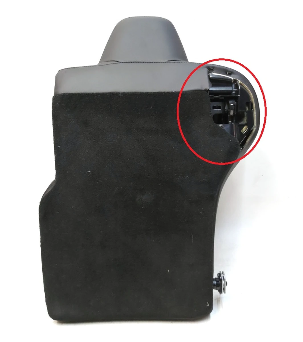 2 Спинка сидіння 2-го ряду одинарного BASE BLK (leather textile) без декоративної накладки ременя безпеки Tesla model S, model REST 1030476