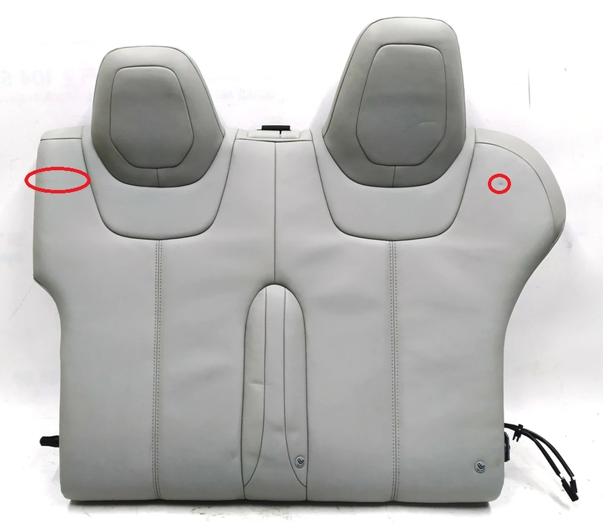 1 NA MS 2R LH 60 RSB PREM GRY (heated, damaged) Tesla model S, model S REST 1030477-04-B