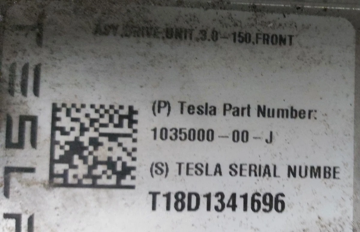 Front motor 3.0-150 without inverter Tesla model S REST 1134783-00-J