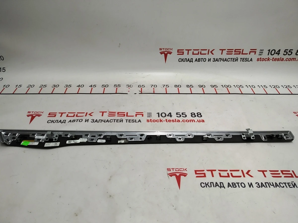 2 Pad decorative card door rear left FIGURED ASH BURL Tesla model X 1035826-09-B