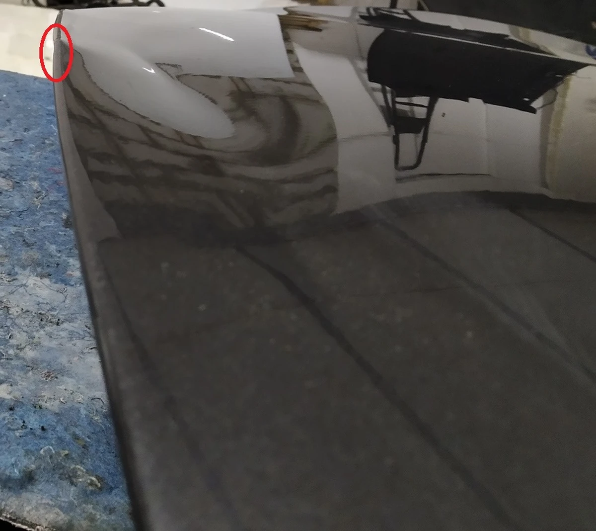 1 Капот (одна петля) AWD PMNG с повреждением Tesla model S, model S REST 1038384-S0-C