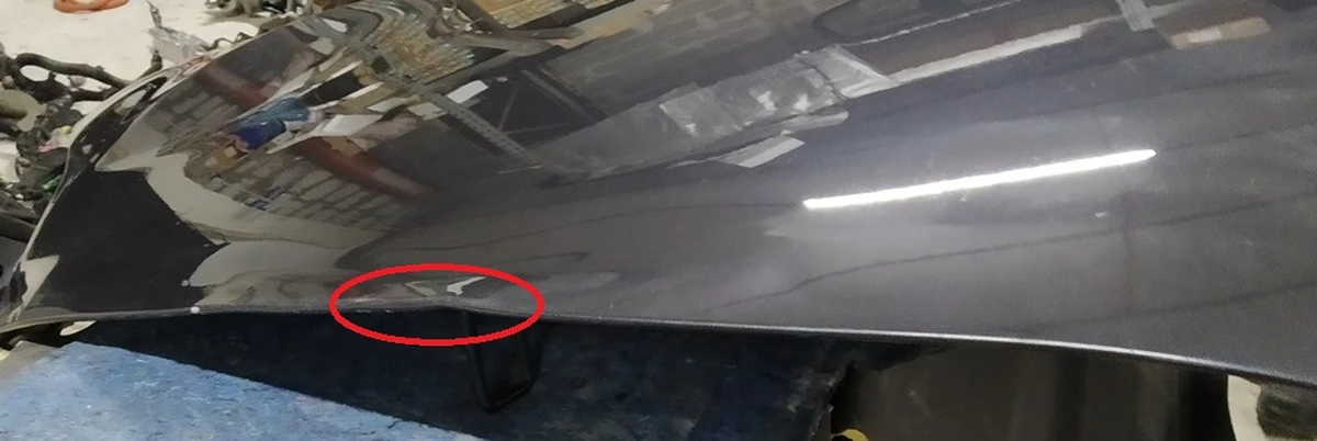 1 Капот (одна петля) AWD PMNG с повреждением Tesla model S, model S REST 1038384-S0-C