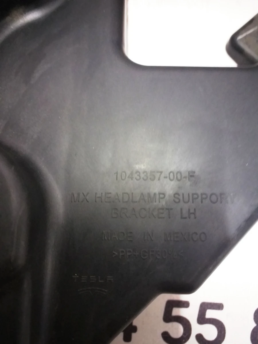3 MX headlamp support bracket LH Tesla Model X 1043357-00-F