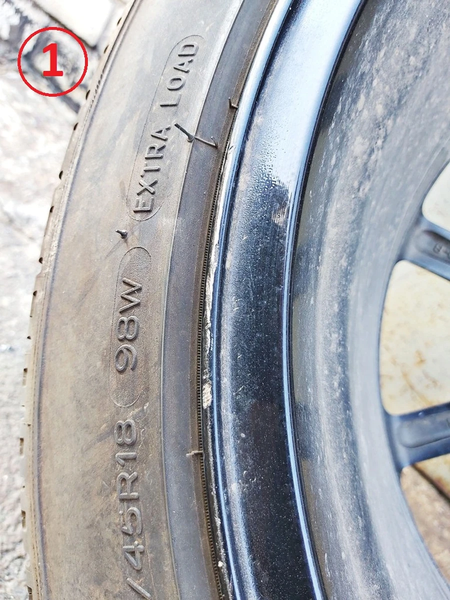 1 Колесо в зборі з пошкодженням (диск18*8.5J AERO шина Michelin Primacy 235/45 R18 датчик TPMS протектор 4,15 мм) Tesla model 3 1234221-00-C