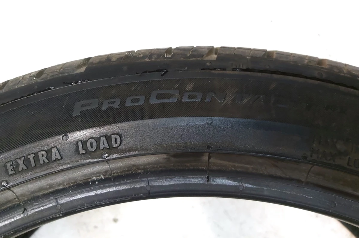 1 TIRE 235/40R19 96W M/S CONTINENTAL PROCONTACT RX 6.91mm data 41/20 Tesla model 3 1044255-00-B