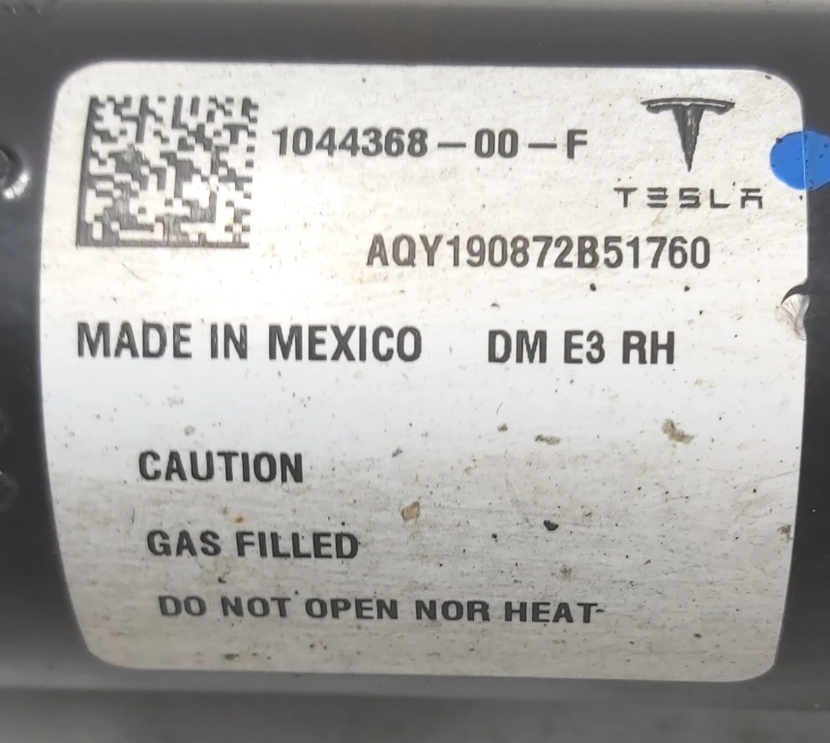 1 Spring module front right E3 AWD assembly Tesla model 3 1044368-00-F