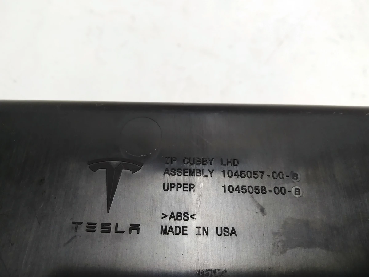 37 Assembly instrument panel cubby left hand drive upper Tesla Model S REST, Model X 1045057-00-C