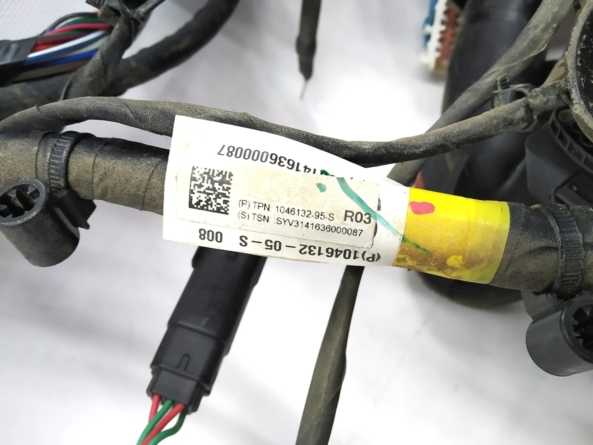 2 Electrical wiring front underhood solid RWD disassembled Tesla model S REST 1046132-07-S