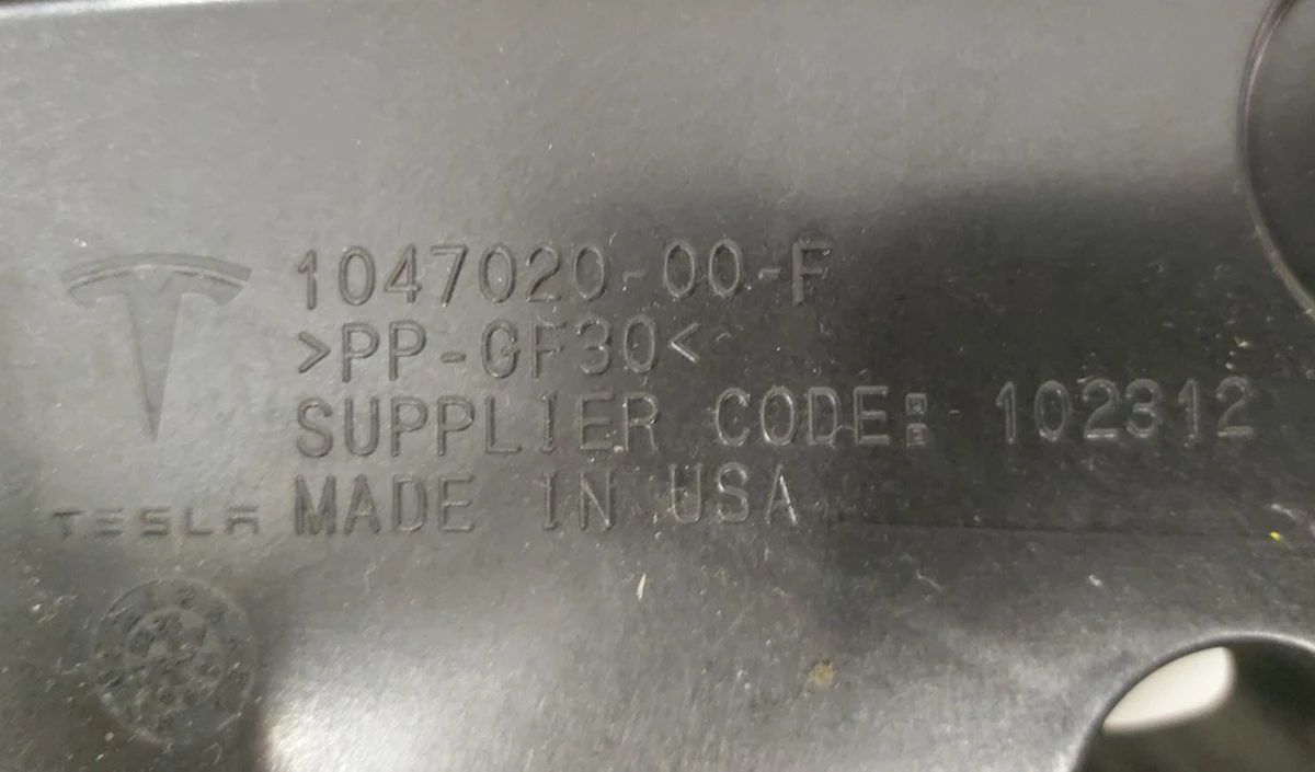 1 Bracket upper front grill NEW Tesla model X 1047020-00-F