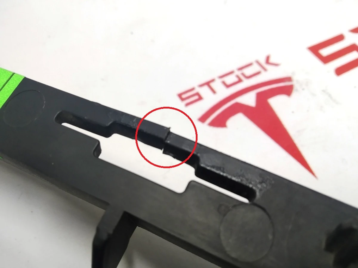 12 Lower front bumper grill with damage Tesla model X 1047734-00-F