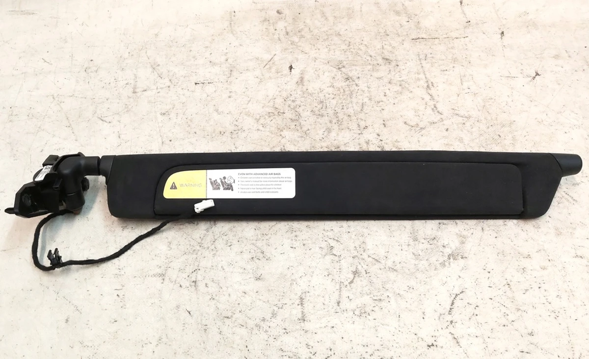 1 ASY SUNVISOR LH ALCANTARA MAMMOTH US REV A with damage Tesla model X 1108417